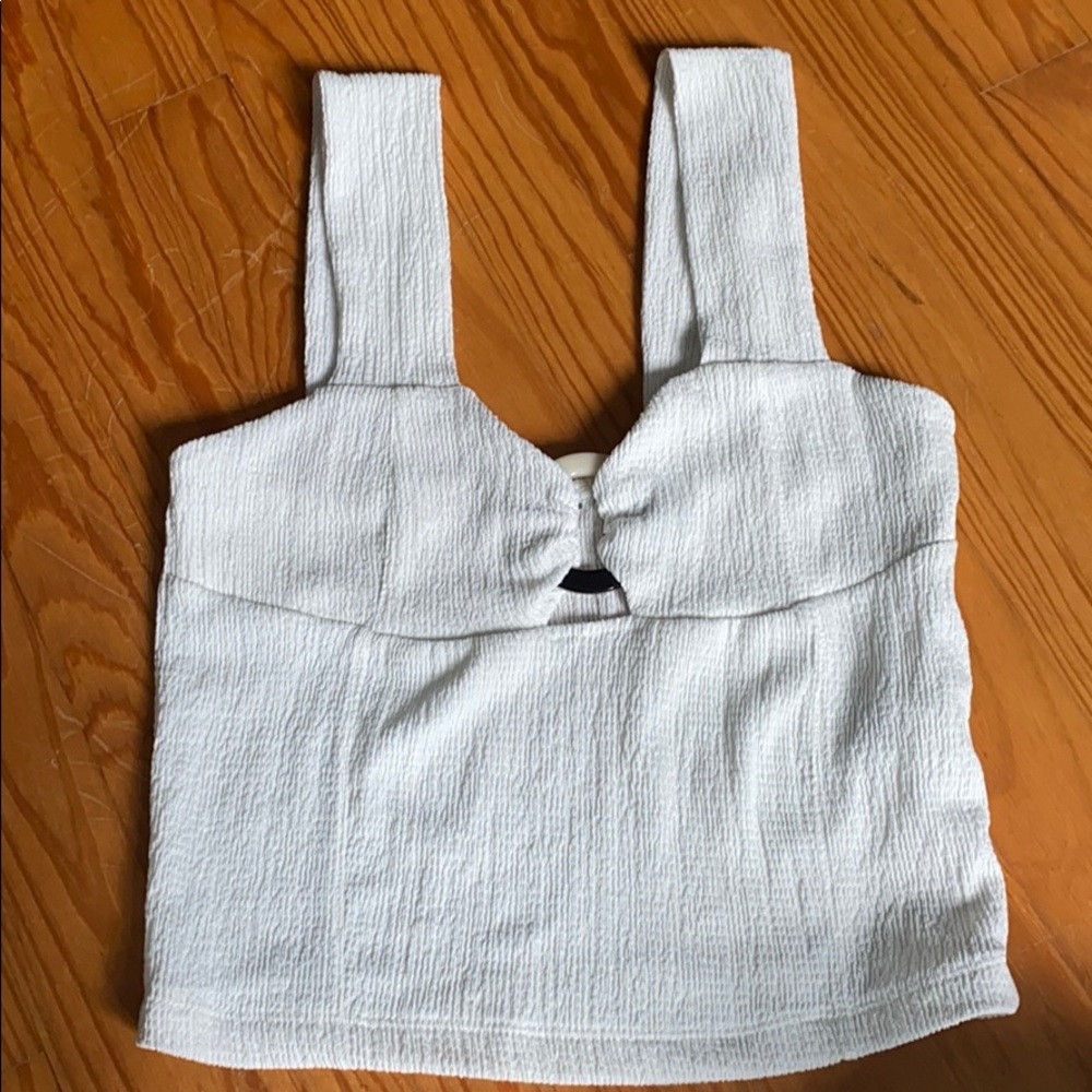 ASOS White Ring Crop Top